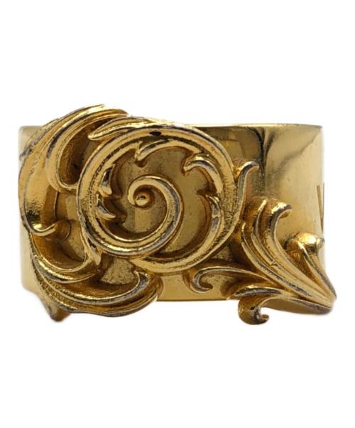 VERSACE（ヴェルサーチェ）VERSACE (ヴェルサーチ) ローズモチーフリング ゴールド サイズ:13号の古着・服飾アイテム