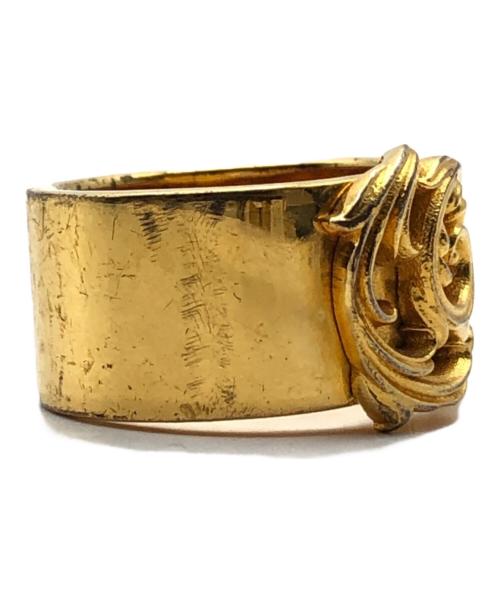 VERSACE（ヴェルサーチェ）VERSACE (ヴェルサーチ) ローズモチーフリング ゴールド サイズ:13号の古着・服飾アイテム