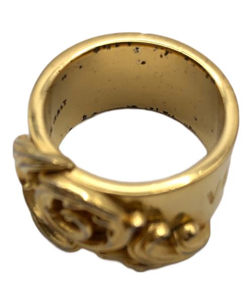 VERSACE（ヴェルサーチェ）VERSACE (ヴェルサーチ) ローズモチーフリング ゴールド サイズ:13号の古着・服飾アイテム