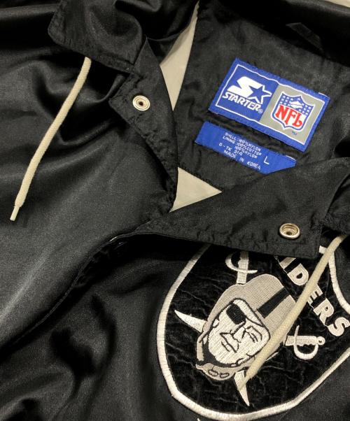 NFL（エヌエフエル）NFL (エヌエフエル) STARTER (スターター) コーチジャケット ブラック サイズ:Lの古着・服飾アイテム