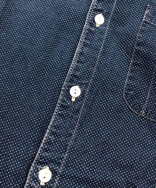 RRL（ダブルアールエル）RRL (ダブルアールエル) ポルカドットバンドカラーシャツ インディゴ サイズ:表記なしの古着・服飾アイテム