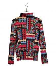 PLEATS PLEASE（プリーツプリーズ）の古着「ビリヤード柄プリーツカットソー」｜ピンク