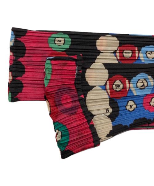 PLEATS PLEASE（プリーツプリーズ）PLEATS PLEASE (プリーツプリーズ) ビリヤード柄プリーツカットソー ピンク サイズ:4の古着・服飾アイテム