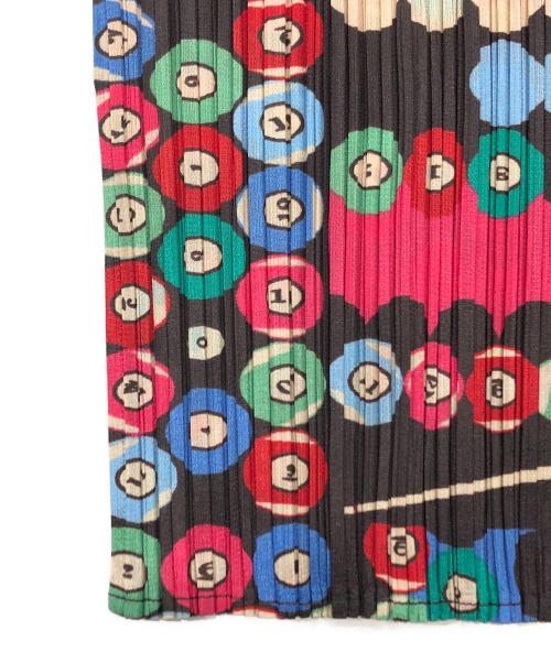 PLEATS PLEASE（プリーツプリーズ）PLEATS PLEASE (プリーツプリーズ) ビリヤード柄プリーツカットソー ピンク サイズ:4の古着・服飾アイテム