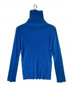 PLEATS PLEASEプリーツプリーズ）の古着「ハイネックプリーツカットソー」｜ブルー