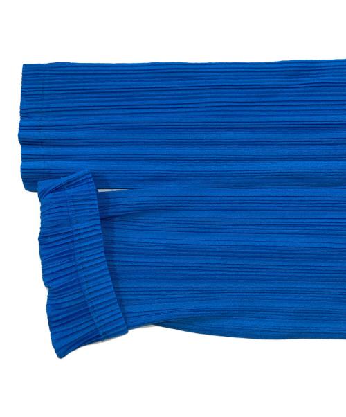 PLEATS PLEASE（プリーツプリーズ）PLEATS PLEASE (プリーツプリーズ) ハイネックプリーツカットソー ブルー サイズ:3の古着・服飾アイテム