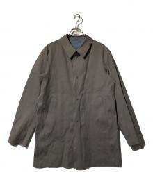 HERNO（ヘルノ）の古着「ゴム引きステンカラーコート」｜グレー