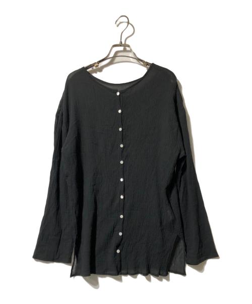 SHENERY（シーナリー）SHENERY (シーナリー) 2way コットンシアー楊柳ブラウス ブラック サイズ:Fの古着・服飾アイテム
