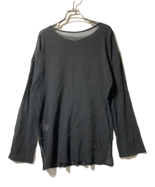 SHENERY（シーナリー）SHENERY (シーナリー) 2way コットンシアー楊柳ブラウス ブラック サイズ:Fの古着・服飾アイテム