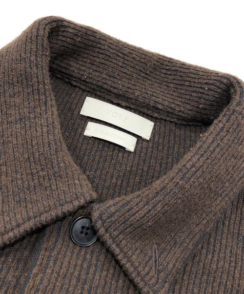 YOKE（ヨーク）YOKE (ヨーク) 22AW KNIT CORDUROY COVERALL JACKET ブラウン サイズ:3の古着・服飾アイテム