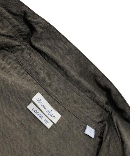 STEVEN ALAN（スティーブンアラン）STEVEN ALAN (スティーブンアラン) シャツ/LOOSE FIT TRO REGULAR COLLAR SHIRT ブラウン サイズ:Lの古着・服飾アイテム