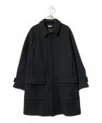 STEVEN ALANスティーブンアラン）の古着「MELTON PATCH BAL COLLAR COAT」｜ブラック