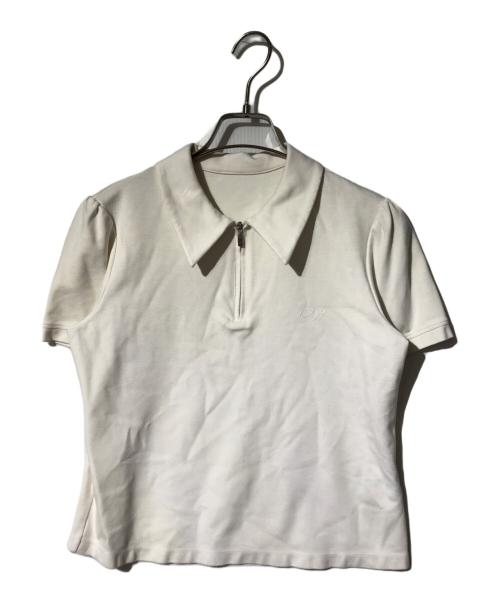 FOXEY NEWYORK（フォクシーニューヨーク）FOXEY NEWYORK (フォクシーニューヨーク) ハーフジップポロシャツ アイボリー サイズ:40の古着・服飾アイテム