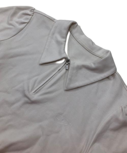 FOXEY NEWYORK（フォクシーニューヨーク）FOXEY NEWYORK (フォクシーニューヨーク) ハーフジップポロシャツ アイボリー サイズ:40の古着・服飾アイテム