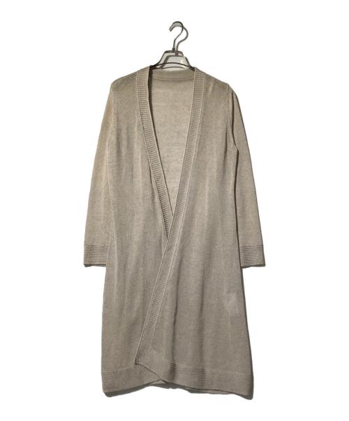 FOXEY（フォクシー）FOXEY (フォクシー) カスケードリブニットロングカーデ ベージュ サイズ:Fの古着・服飾アイテム