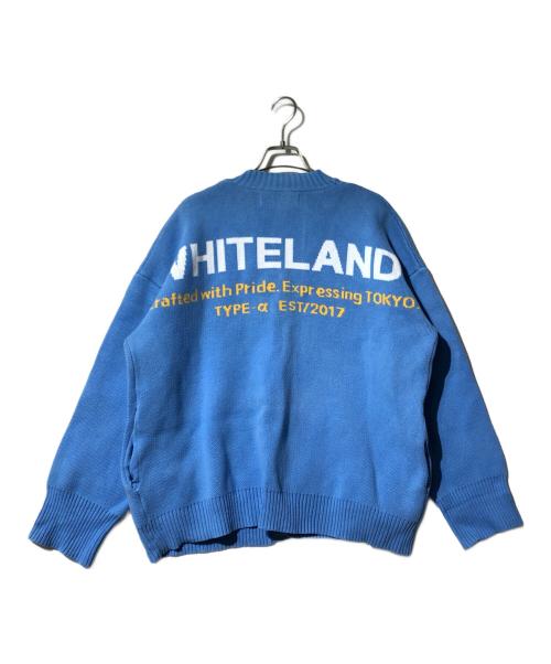 whiteland Blackburn（ホワイトランドブラックバーン）whiteland Blackburn (ホワイトランドブラックバーン) ニットカーディガン ブルー サイズ:Fの古着・服飾アイテム