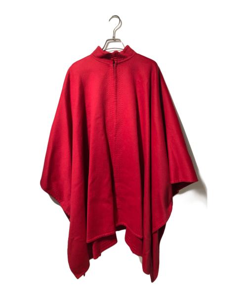 mikako nakamura（ミカコ ナカムラ）mikako nakamura (ミカコ ナカムラ) カシミヤ マント コート/JEAN レッド サイズ:Fの古着・服飾アイテム