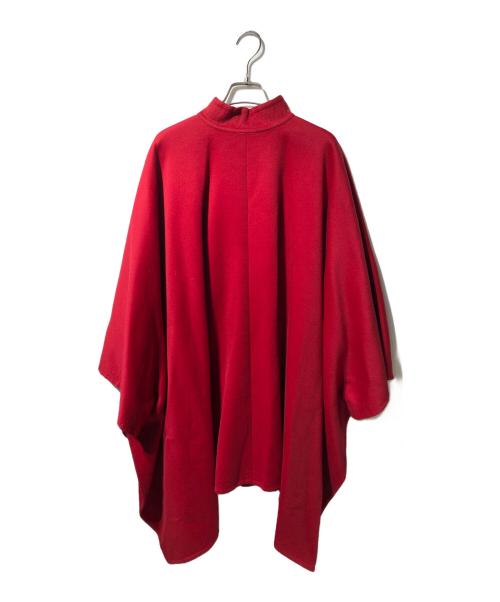 mikako nakamura（ミカコ ナカムラ）mikako nakamura (ミカコ ナカムラ) カシミヤ マント コート/JEAN レッド サイズ:Fの古着・服飾アイテム