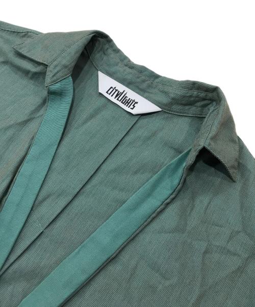 citylighit（シティーライト）citylighit (シティーライト) MEX KAFTAN SHIRT グリーン サイズ:Freeの古着・服飾アイテム