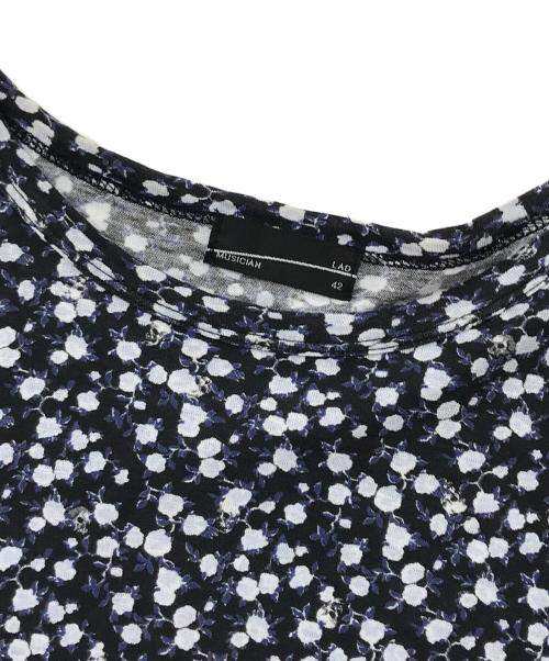 LAD MUSICIAN（ラッドミュージシャン）LAD MUSICIAN (ラッドミュージシャン) BIG T-SHIRT INKJET SKULL FLOWER（ビッグ　Tシャツ　インクジェット　スカル　フラワー） ブラック サイズ:42の古着・服飾アイテム