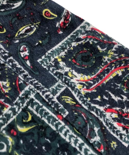 SUPREME（シュプリーム）SUPREME (シュプリーム) ペイズリー柄ジップシャツ グリーン サイズ:Sの古着・服飾アイテム