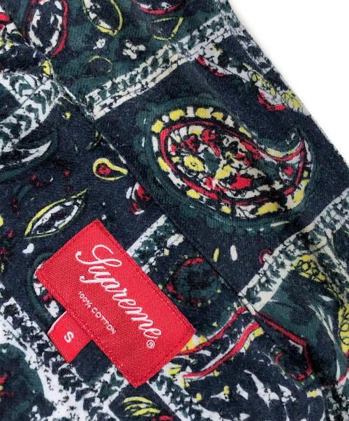SUPREME（シュプリーム）SUPREME (シュプリーム) ペイズリー柄ジップシャツ グリーン サイズ:Sの古着・服飾アイテム