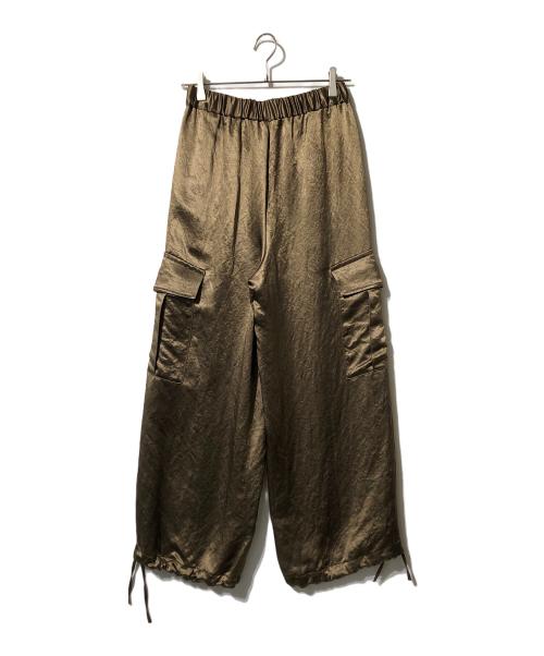 Whim Gazette（ウィムガゼット）Whim Gazette (ウィムガゼット) サテンドロストパンツ オリーブ サイズ:36の古着・服飾アイテム