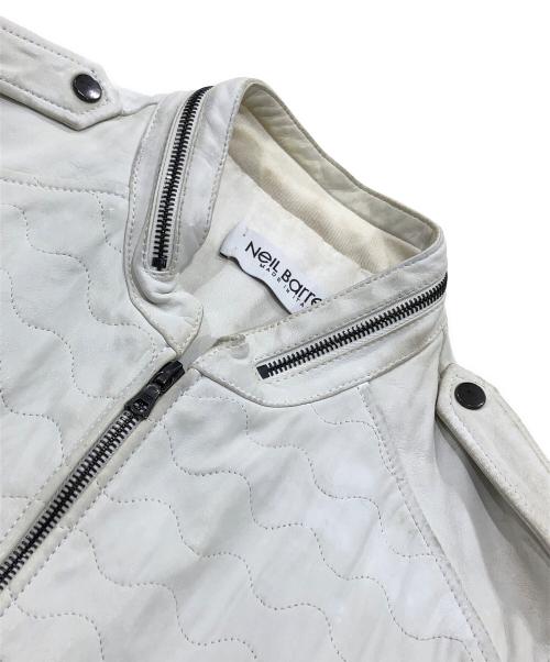 NEIL BARRETT（ニールバレット）NEIL BARRETT (ニールバレット) レザージャケット アイボリー サイズ:XSの古着・服飾アイテム