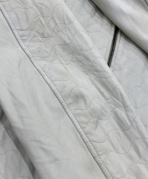 NEIL BARRETT（ニールバレット）NEIL BARRETT (ニールバレット) レザージャケット アイボリー サイズ:XSの古着・服飾アイテム