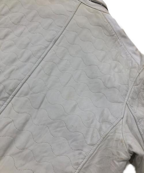 NEIL BARRETT（ニールバレット）NEIL BARRETT (ニールバレット) レザージャケット アイボリー サイズ:XSの古着・服飾アイテム