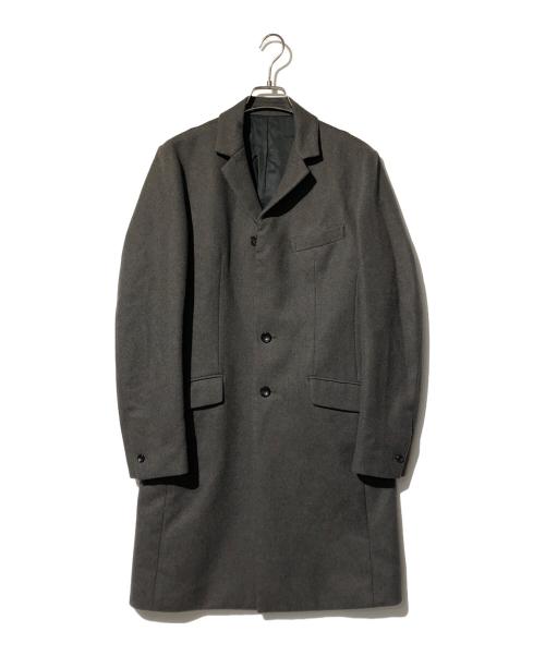 ATTACHMENT（アタッチメント）ATTACHMENT (アタッチメント) カシミヤ混平二重メルトンチェスターコート グレー サイズ:2の古着・服飾アイテム