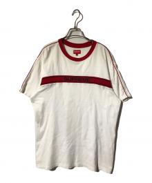 SUPREME（シュプリーム）の古着「Chest Stripe Logo S/S Top」｜ホワイト×レッド