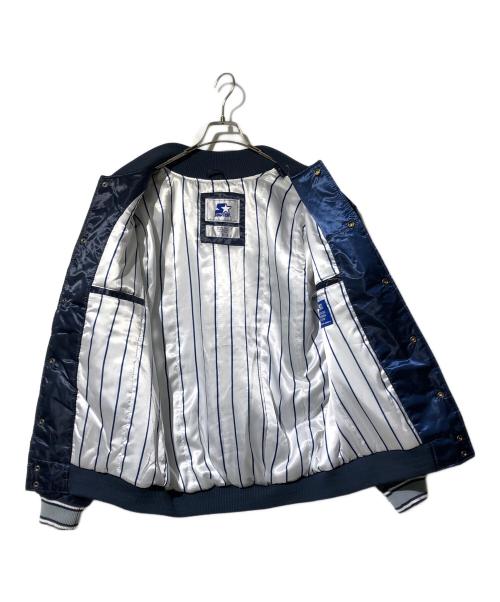 STARTER（スターター）STARTER (スターター) New York Yankees－スタジャン グレー×ネイビー サイズ:Lの古着・服飾アイテム