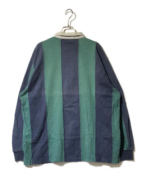 POLO SPORT（ポロスポーツ）POLO SPORT (ポロスポーツ) ラガーシャツ グリーン×ネイビー サイズ:Lの古着・服飾アイテム