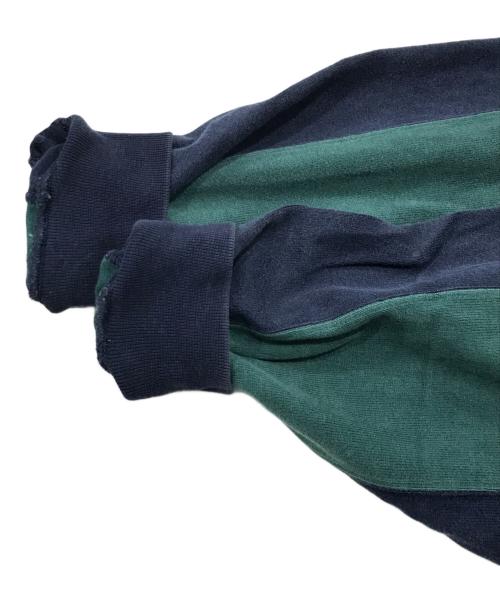 POLO SPORT（ポロスポーツ）POLO SPORT (ポロスポーツ) ラガーシャツ グリーン×ネイビー サイズ:Lの古着・服飾アイテム