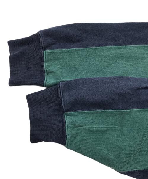 POLO SPORT（ポロスポーツ）POLO SPORT (ポロスポーツ) ラガーシャツ グリーン×ネイビー サイズ:Lの古着・服飾アイテム