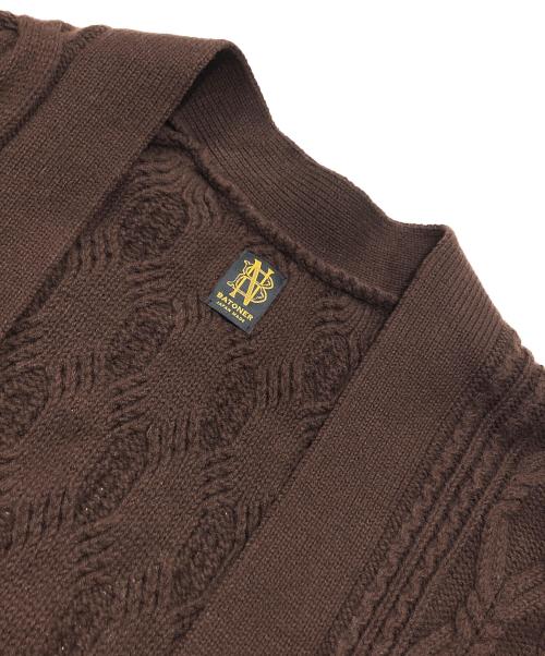 BATONER（バトナ―）BATONER (バトナ―) アシンメトリーカーディガン ブラウン サイズ:1の古着・服飾アイテム