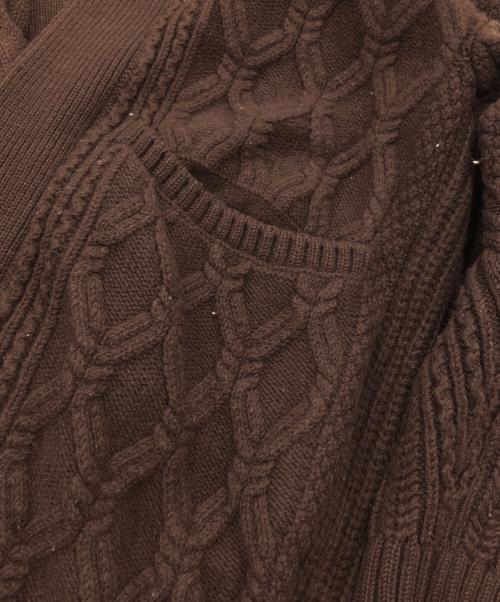 BATONER（バトナ―）BATONER (バトナ―) アシンメトリーカーディガン ブラウン サイズ:1の古着・服飾アイテム