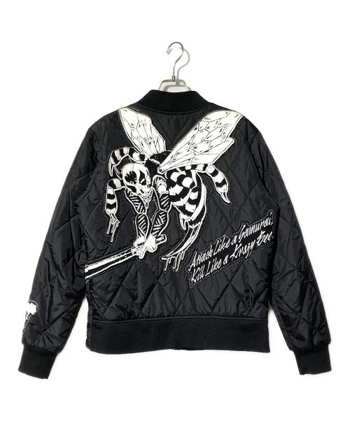 KRAZY BEE（クレイジー・ビー）KRAZY BEE (クレイジー・ビー) 山本KID-キルティングスカジャン ブラック サイズ:Ｍの古着・服飾アイテム