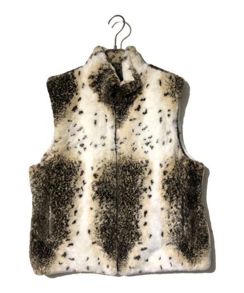 FUDA（フーダ）FUDA (フーダ) リバーシブルベスト ホワイト×ブラウン サイズ:Mの古着・服飾アイテム