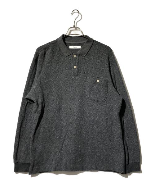 cornier（コルニエ）cornier (コルニエ) SILK NEP HEAVY MOSS STITCH POLO SHIRTS グレー サイズ:Lの古着・服飾アイテム