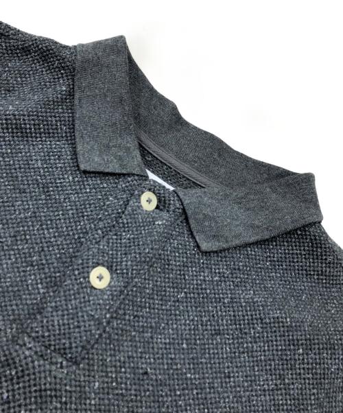 cornier（コルニエ）cornier (コルニエ) SILK NEP HEAVY MOSS STITCH POLO SHIRTS グレー サイズ:Lの古着・服飾アイテム