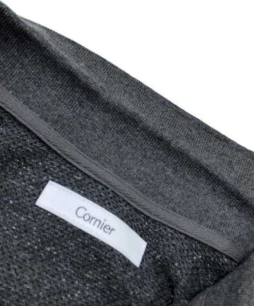 cornier（コルニエ）cornier (コルニエ) SILK NEP HEAVY MOSS STITCH POLO SHIRTS グレー サイズ:Lの古着・服飾アイテム
