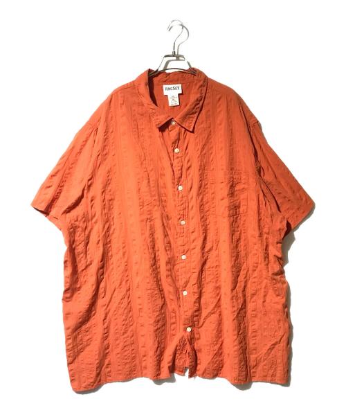 KINGSIZE（キングサイズ）KINGSIZE (キングサイズ) オープンカラーシャツ オレンジ サイズ:4XLの古着・服飾アイテム