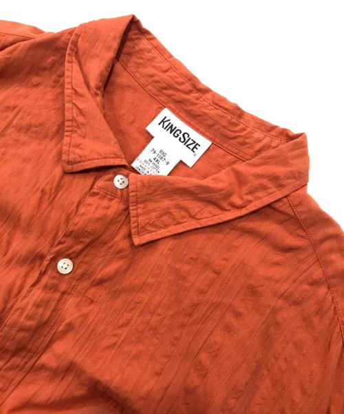 KINGSIZE（キングサイズ）KINGSIZE (キングサイズ) オープンカラーシャツ オレンジ サイズ:4XLの古着・服飾アイテム