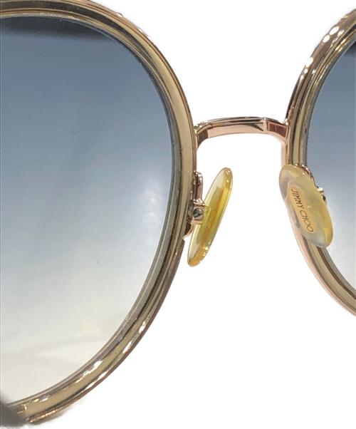 JIMMY CHOO（ジミーチュウ）JIMMY CHOO (ジミーチュウ) サングラス ベージュ×グレー サイズ:54□21 130の古着・服飾アイテム