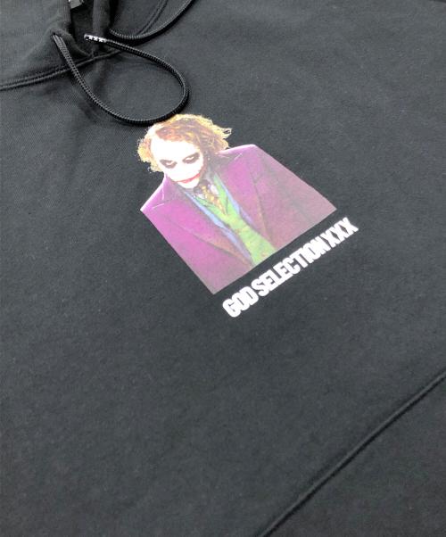GOD SELECTION XXX（ゴッド セレクション トリプルエックス）GOD SELECTION XXX (ゴッドセレクショントリプルエックス) THE DARK KNIGHT HOODIE ブラック サイズ:Mの古着・服飾アイテム