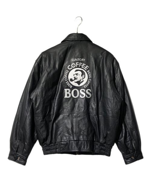 Suntory original design（サントリーオリジナルデザイン）Suntory original design (サントリーオリジナルデザイン) レザージャケット ブラック サイズ:Mの古着・服飾アイテム