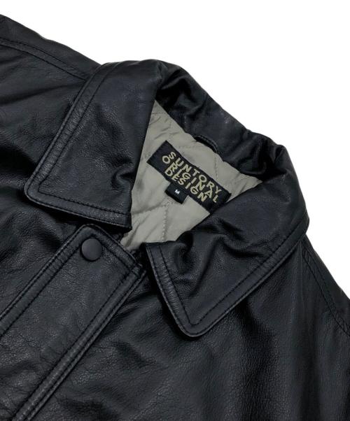 Suntory original design（サントリーオリジナルデザイン）Suntory original design (サントリーオリジナルデザイン) レザージャケット ブラック サイズ:Mの古着・服飾アイテム