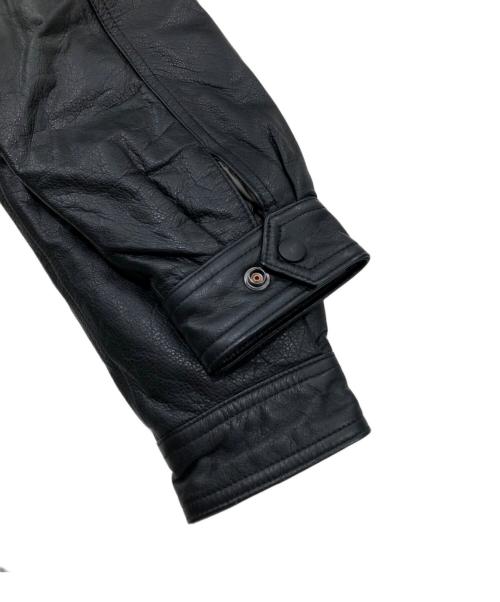 Suntory original design（サントリーオリジナルデザイン）Suntory original design (サントリーオリジナルデザイン) レザージャケット ブラック サイズ:Mの古着・服飾アイテム